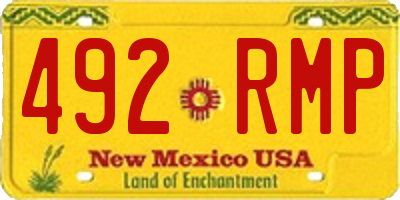NM license plate 492RMP