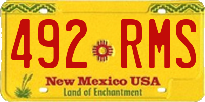 NM license plate 492RMS