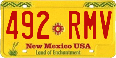 NM license plate 492RMV