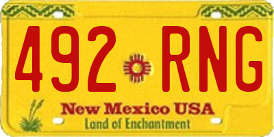 NM license plate 492RNG