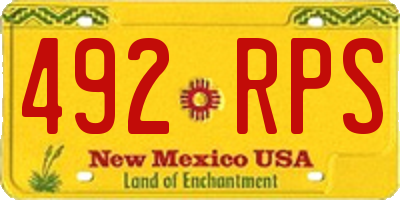 NM license plate 492RPS