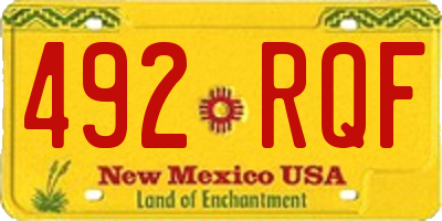 NM license plate 492RQF