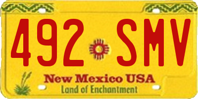 NM license plate 492SMV