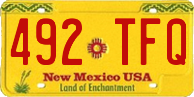 NM license plate 492TFQ