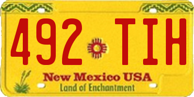 NM license plate 492TIH
