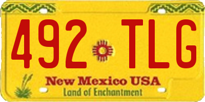 NM license plate 492TLG