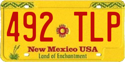 NM license plate 492TLP