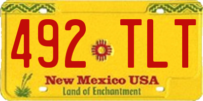 NM license plate 492TLT
