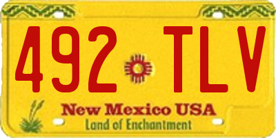 NM license plate 492TLV
