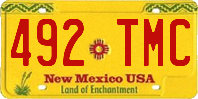 NM license plate 492TMC