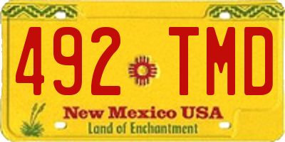 NM license plate 492TMD