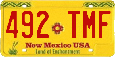 NM license plate 492TMF