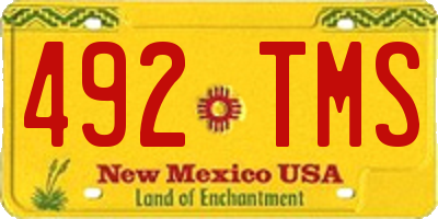 NM license plate 492TMS