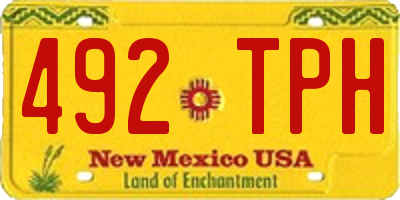 NM license plate 492TPH
