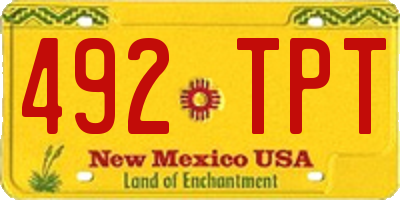NM license plate 492TPT