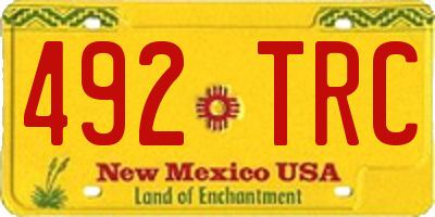 NM license plate 492TRC