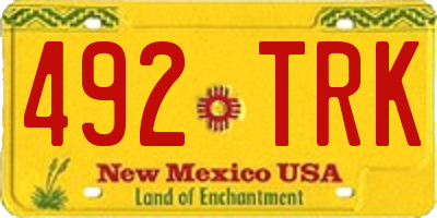 NM license plate 492TRK