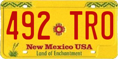 NM license plate 492TRO