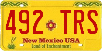 NM license plate 492TRS