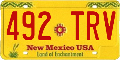 NM license plate 492TRV