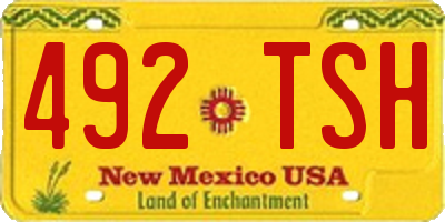 NM license plate 492TSH