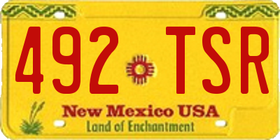 NM license plate 492TSR