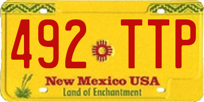 NM license plate 492TTP