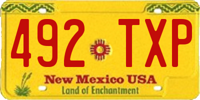 NM license plate 492TXP