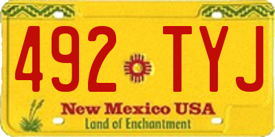 NM license plate 492TYJ