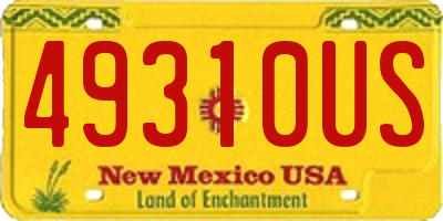 NM license plate 49310US