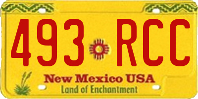 NM license plate 493RCC