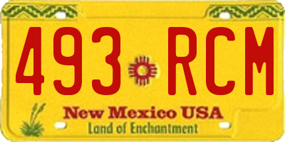 NM license plate 493RCM