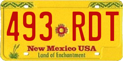 NM license plate 493RDT