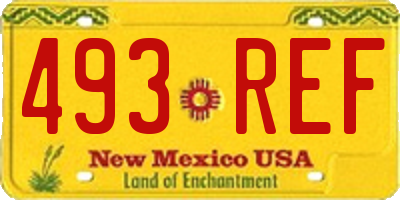 NM license plate 493REF