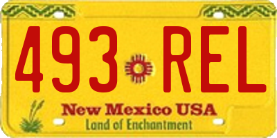 NM license plate 493REL