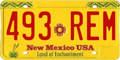 NM license plate 493REM