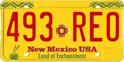 NM license plate 493REO