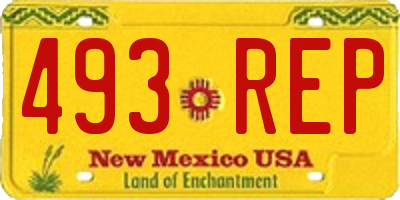 NM license plate 493REP