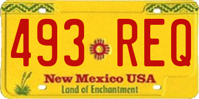 NM license plate 493REQ