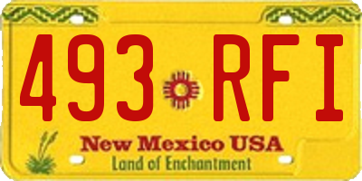 NM license plate 493RFI