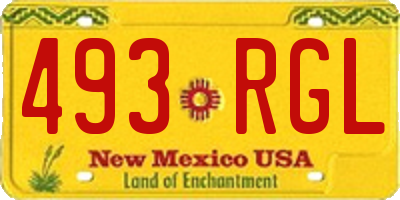NM license plate 493RGL