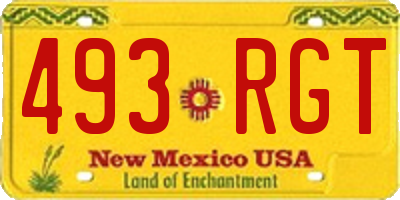 NM license plate 493RGT