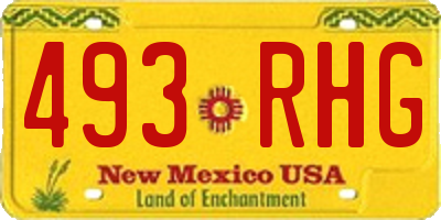 NM license plate 493RHG