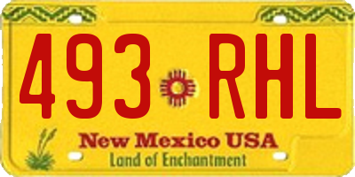 NM license plate 493RHL