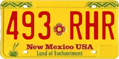 NM license plate 493RHR