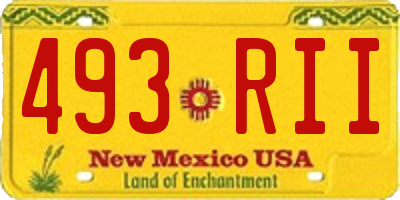 NM license plate 493RII