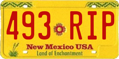 NM license plate 493RIP