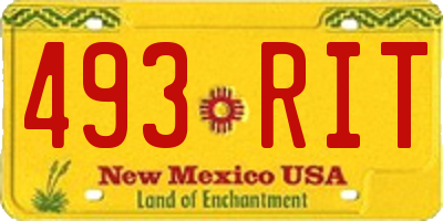 NM license plate 493RIT