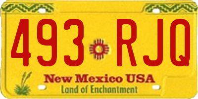 NM license plate 493RJQ