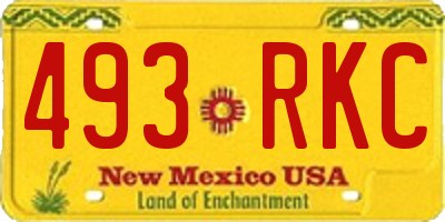 NM license plate 493RKC